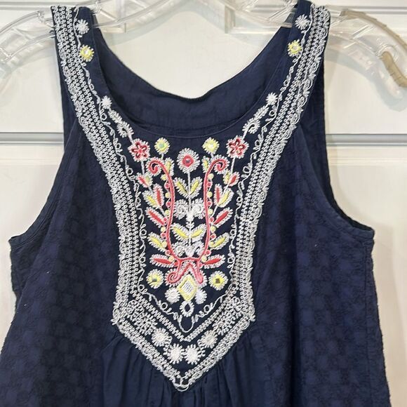 Anthropologie Maeve blue embroidery 0 - Picture 4 of 10